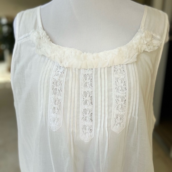 Zara Basics white cotton sleeveless top size M - Picture 2 of 7
